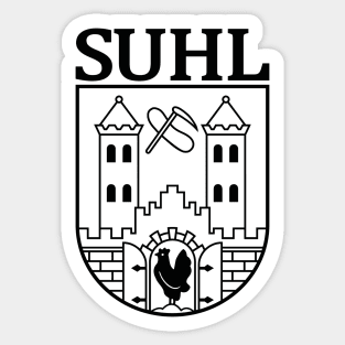 Suhl Coat of Arms (black) Sticker